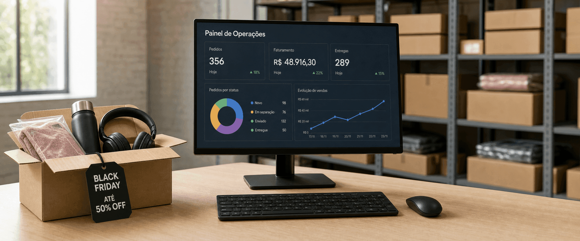 Teste de estresse no fulfillment: como simular o pico da Black Friday em 72 horas